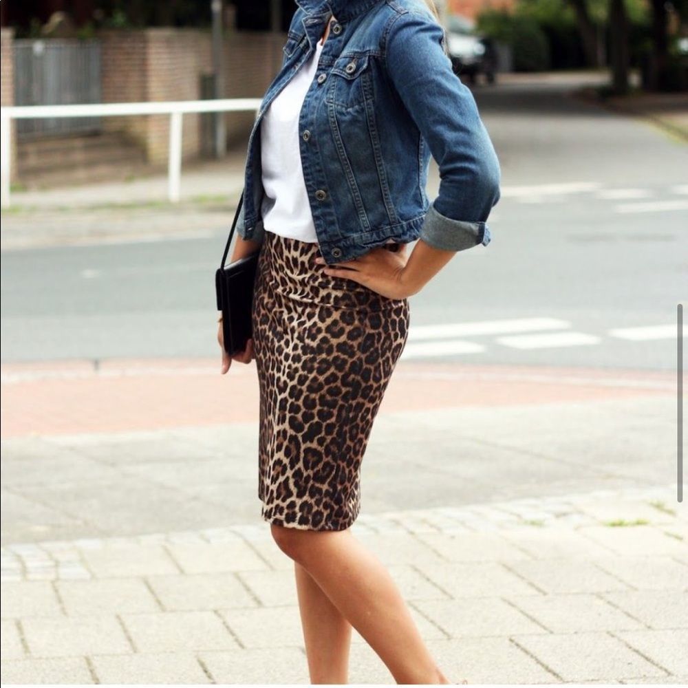 JONES NEW YORK Leopard - Animal Print Skirt, 10